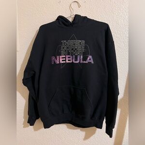 Sweatshirt Hoodie with 'There's Coffee in That Nebula' Graphic